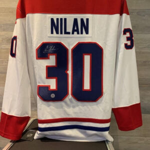 Chris Nilan Signed Jersey - White - COA AJ