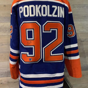 Vasily Podkolzin Signed Jersey - Blue - COA Center Ice