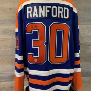 Bill Ranford Signed Jersey - Blue - COA AJ