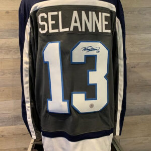 Teemu Selanne Signed Jersey - Navy - COA AJ