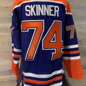 Stuart Skinner Signed Jersey - Blue - COA Center Ice