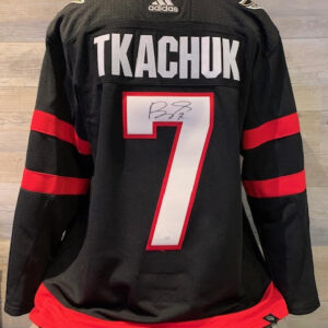 Brady Tkachuk Signed Jersey - Black - COA JSA