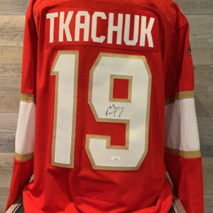 Matthew Tkachuk Signed Jersey - Red - COA JSA