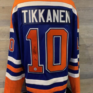 Esa Tikkanen Signed Jersey - Blue - COA AJ