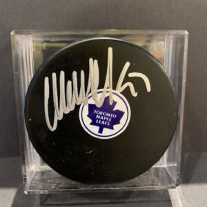 Wendel Clark Toronto Maple Leafs Signed Puck