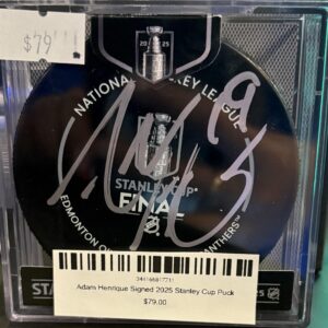 Adam Henrique Signed 2025 Stanley Cup Puck