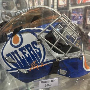 Grant Fuhr Signed Oilers Helmet