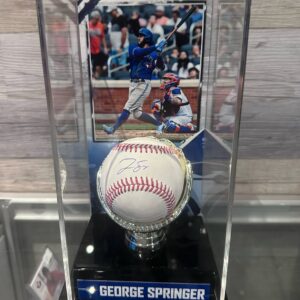 George Springer Signed Baseball w/ Case COA Fanatic