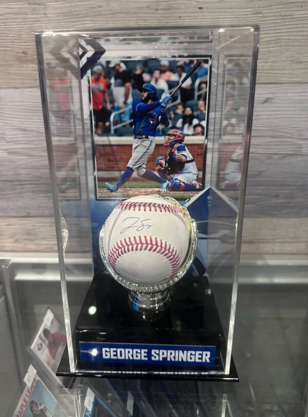 George Springer Signed Baseball w/ Case COA Fanatic