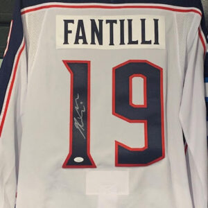 Adam Fantilli Signed Columbus Blue Jackets Jersey (White) COA JSA