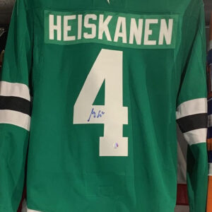Miro Heiskanen Signed Dallas Stars Jersey (Green) COA Frozen Pond