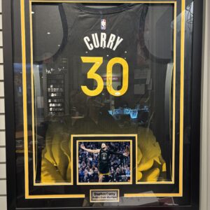 Stephen Curry Signed Golden States Warriors Framed Jersey W/COA